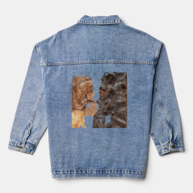 Veste En Jean Profil femme perplexe - Wood (Verso)