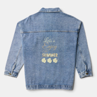 Veste En Jean Profitons de la fleur d'Hibiscus tropical de l'été