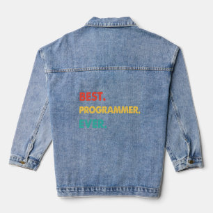 Veste En Jean Programmer Retro Meilleur Programmeur