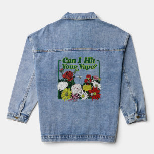 Veste En Jean Puis-Je Toucher Votre Chemise Fleur Vape