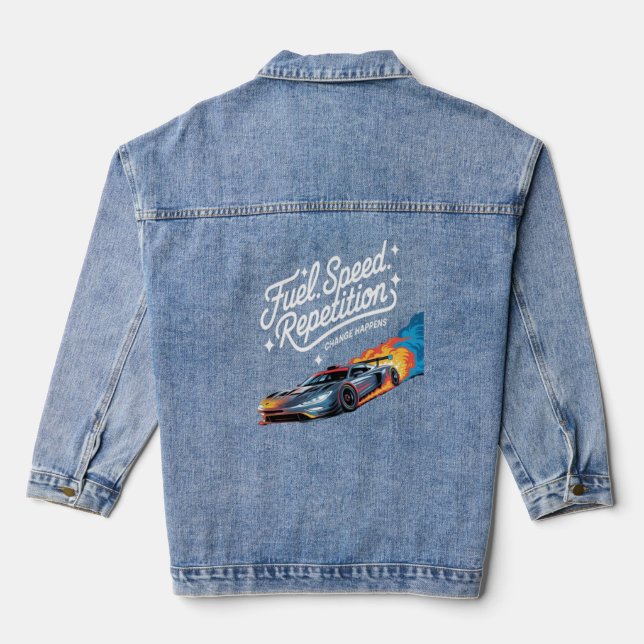 Veste En Jean Puissance de vitesse (Verso)