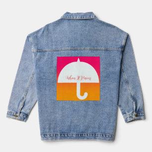 Veste En Jean Quand il pleut un logo parapluie
