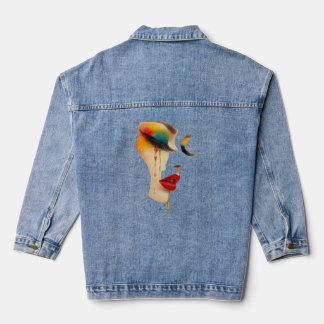 Veste En Jean Rainbow Tears Art