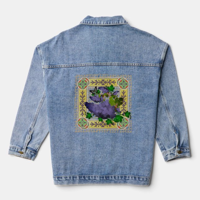 Veste En Jean Raisins de jardin au milieu des Trellis (Verso)