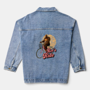 Veste En Jean Randonnée à vélo dans la forêt de Sasquatch