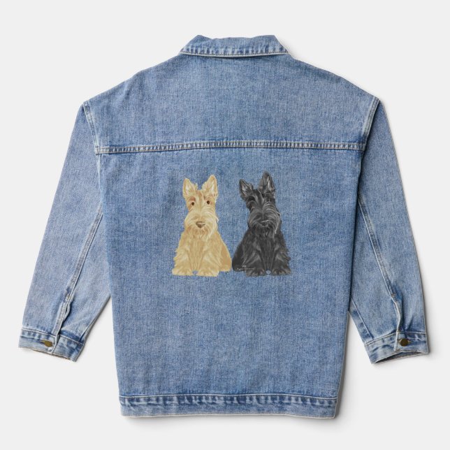 Veste En Jean Rassemblement des terriers écossais (Verso)