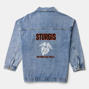 VESTE EN JEAN RASSSEMBLEMENT MOTOCYCLISTE DE STURGIS, RASSEMBLEM