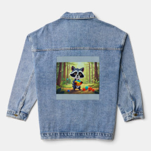 Veste En Jean Raton laveur casse-tête forestier de Rubik