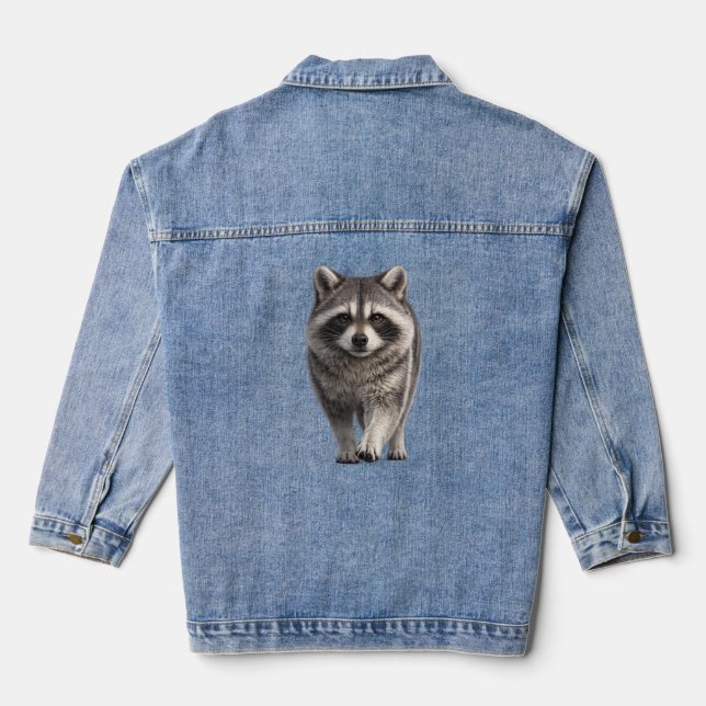Veste En Jean Raton laveur s'approchant (Verso)