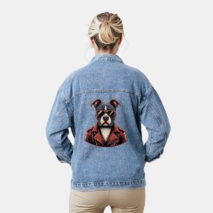 Veste En Jean Rebel Spirit Chien - Animal Vintage Cool
