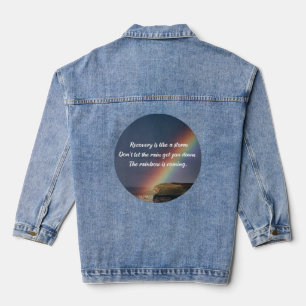Veste En Jean Récupération de la dépendance Citation inspirante 