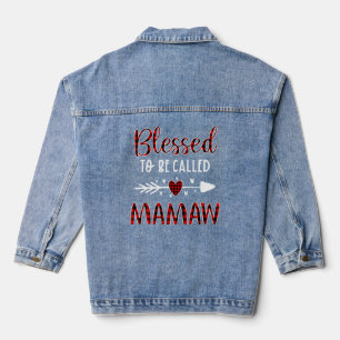 Veste En Jean Red Plaid Béni D'Être Appelé Mamaw Mothers Day C