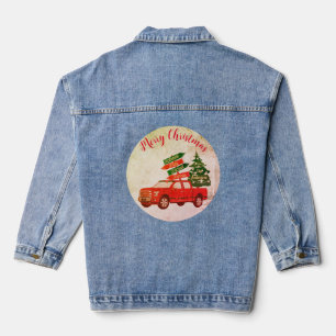 Veste En Jean Red Truck Trendy moderne Joyeux Noël