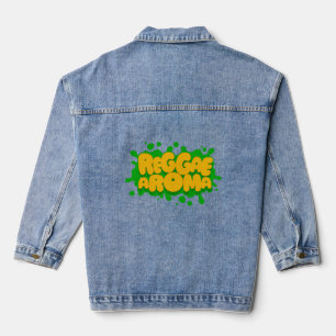 Veste En Jean Reggae Aroma Splash Typographie Reggae
