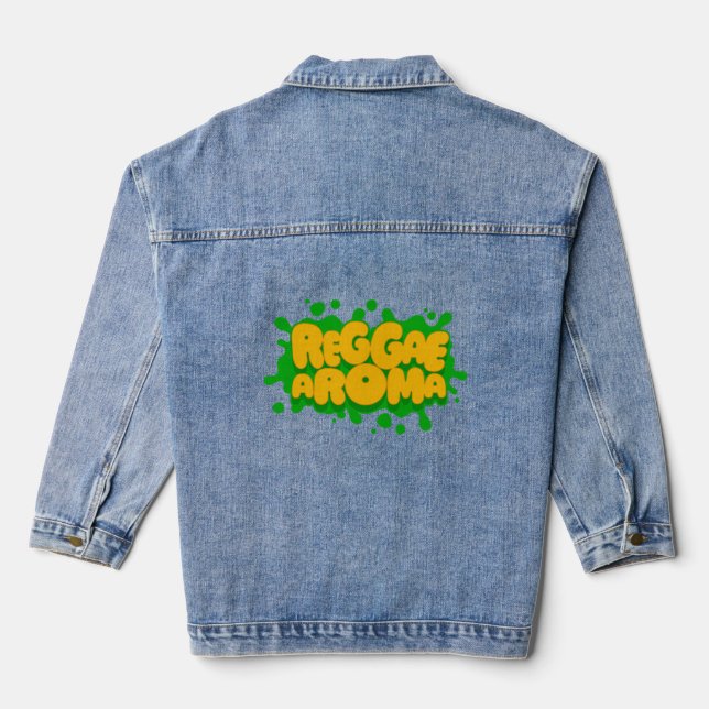 Veste En Jean Reggae Aroma Splash Typographie Reggae (Verso)