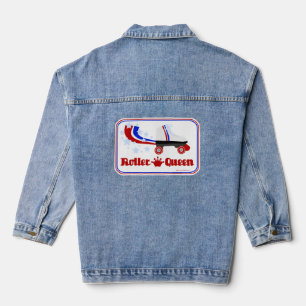 Veste En Jean Reine du Roller Fun Skate Logo Slogan Art