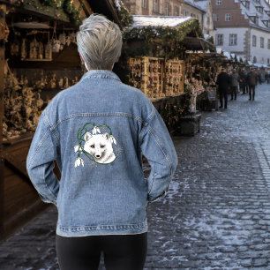 Veste En Jean Renard arctique blanc Art Nouveau