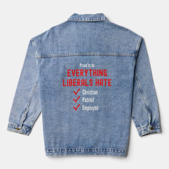 Veste En Jean Républicain conservateur 3 (Verso)
