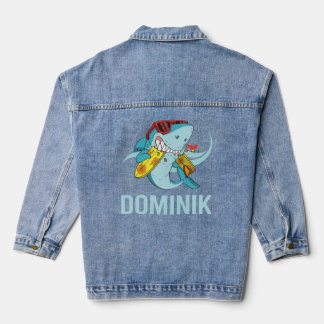Veste En Jean Requin drôle - Nom Dominik