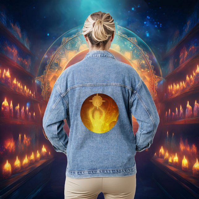 Veste En Jean Résilience luminescente orange (Créateur téléchargé)