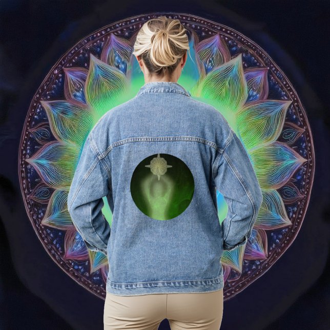 Veste En Jean Résilience luminescente Vert (Créateur téléchargé)