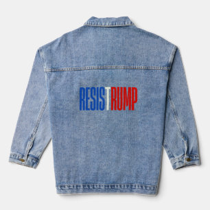 Veste En Jean Résister à Trump - déclaration politique
