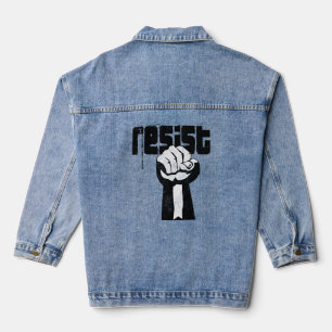 Veste En Jean RÉSISTEZ À L'ÂGE Politique - Tenez-vous pour ce qu