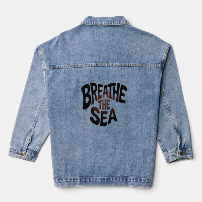 Veste En Jean Respire la mer (Verso)