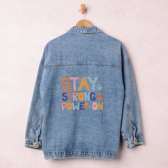Veste En Jean Restez forts (Hangar)