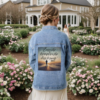 Veste En Jean Restez inspiré - Motivation et mise à niveau
