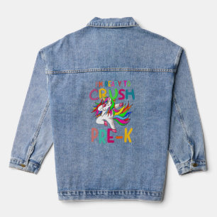 Veste En Jean Retour à l'école Je suis prêt à écraser la licorne