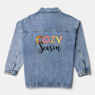 Veste En Jean Retro Cosy Season Automne Vibes d'automne Citrouil
