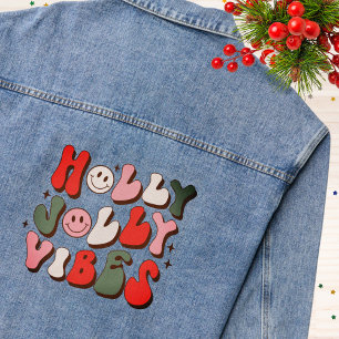 Veste En Jean Retro Noël Holly Jolly Vibes Vacances tendance