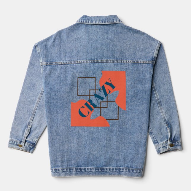 Veste En Jean Retro Orange Crazy (Verso)