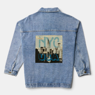 Veste En Jean Retro Pop Art Comic New York City NYC USA