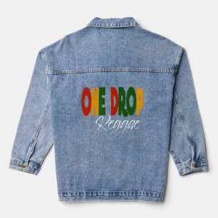 Veste En Jean Retro Reggae Music One Drop Jamaica Roots & Cultur
