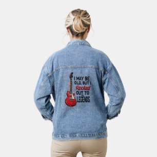 Veste En Jean Retro Rock Guitare Classique Musique Nostalgie Des