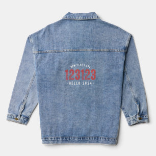 Veste En Jean Réveillon du Nouvel An 123123 -Bonjour 2024-