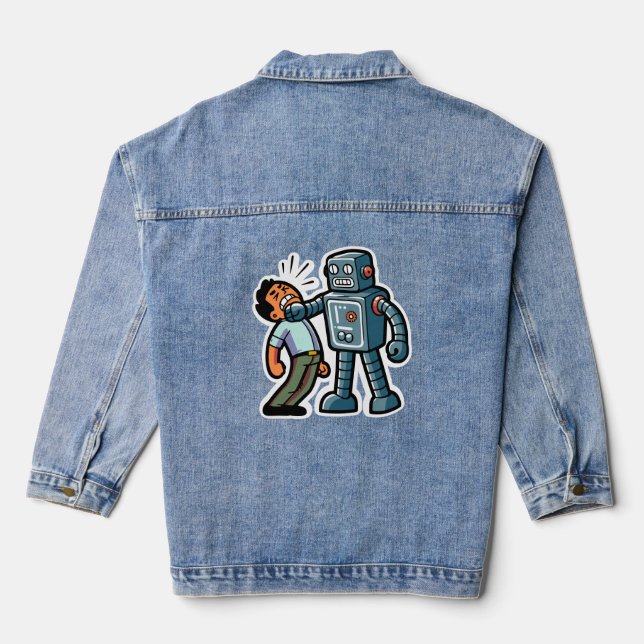 Veste En Jean Robot en colère (Verso)