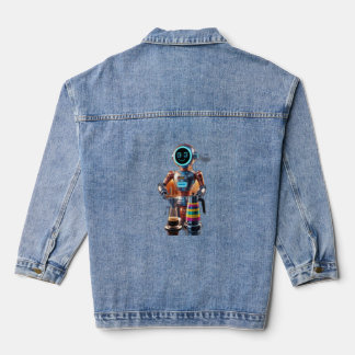 Veste En Jean Robot rétro futuriste