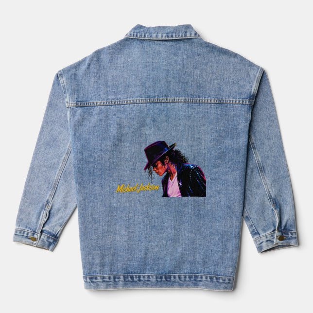 Veste En Jean Roi de la Pop Légende Moonwalk Rétro Conception Ho (Verso)