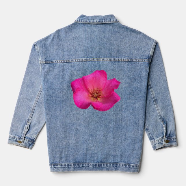 Veste En Jean Rose en feutre (Verso)