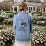 Veste En Jean Rose gothique Jusqu'à la mort Do Us Part Mariage N<br><div class="desc">Illustration gothique et sombre du rose noir avec un texte qui dit "jusqu'à ce que la mort nous sépare". Parfait pour votre mariage ou votre douche nuptiale.</div>