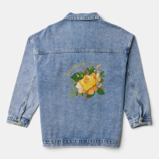 Veste En Jean Rose jaune personnalisé