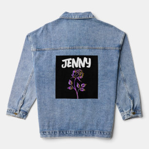 Veste En Jean ROSE ROSE ROSE PERSONNALISÉE Denim Jean Veste