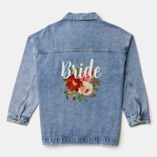 Veste En Jean Roses de la mariée Red Cream
