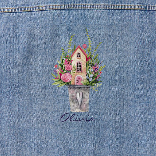 Veste En Jean Roses Roses roses Fairytale Cottage Aquarelle Fleu