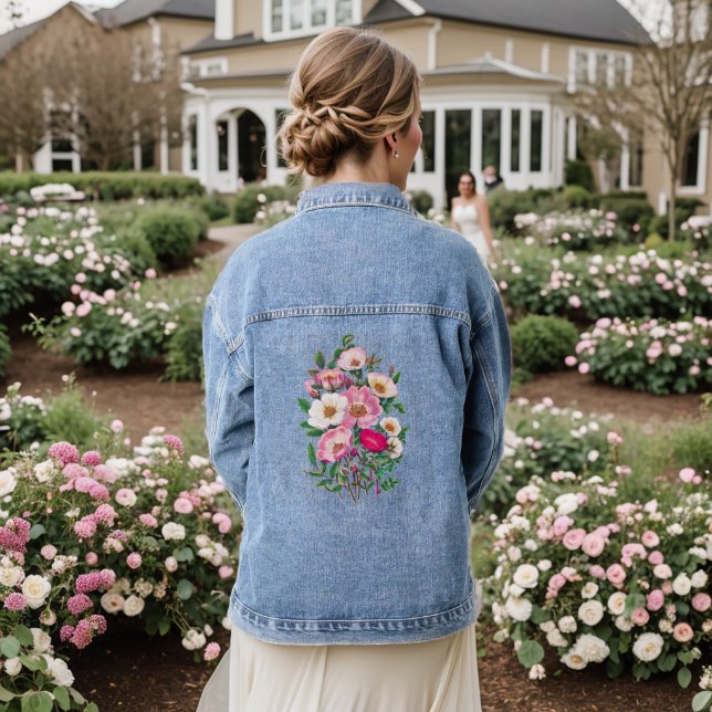 Veste En Jean Roses sauvages (Mariage Retour)