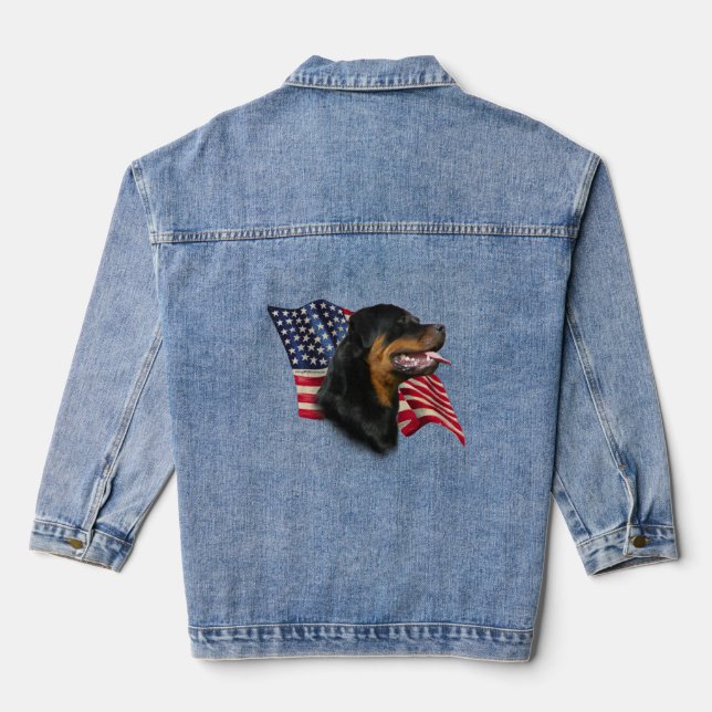 Veste En Jean Rottweiler patriotique (Verso)