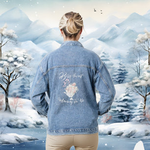 Veste En Jean Rouge fraise Bleu Berry Baby shower doux